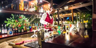 bar at East Winds, St Lucia